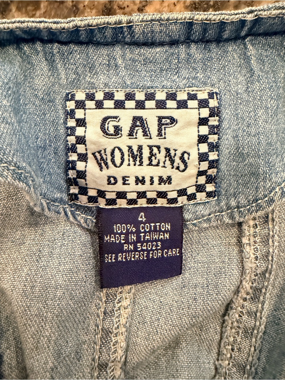 GAP Women's Light Blue Denim Top - Pale Blue